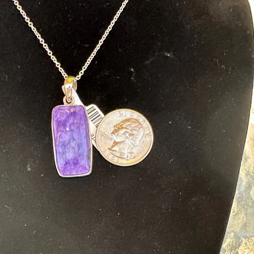 Charoite Pendant 925 Silver